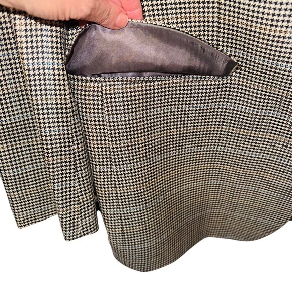 Ralph Lauren 100% Silk Mens Houndstooth Sport Coat Blazer Jacket Old Money 40R - Picture 9 of 9